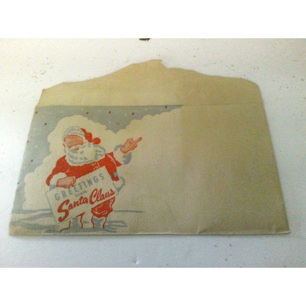 Letter from Santa 1952  From Safeway Grocery Stores